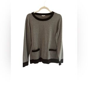 Vila  milano Women's Gray and Black Sweatshirt size L